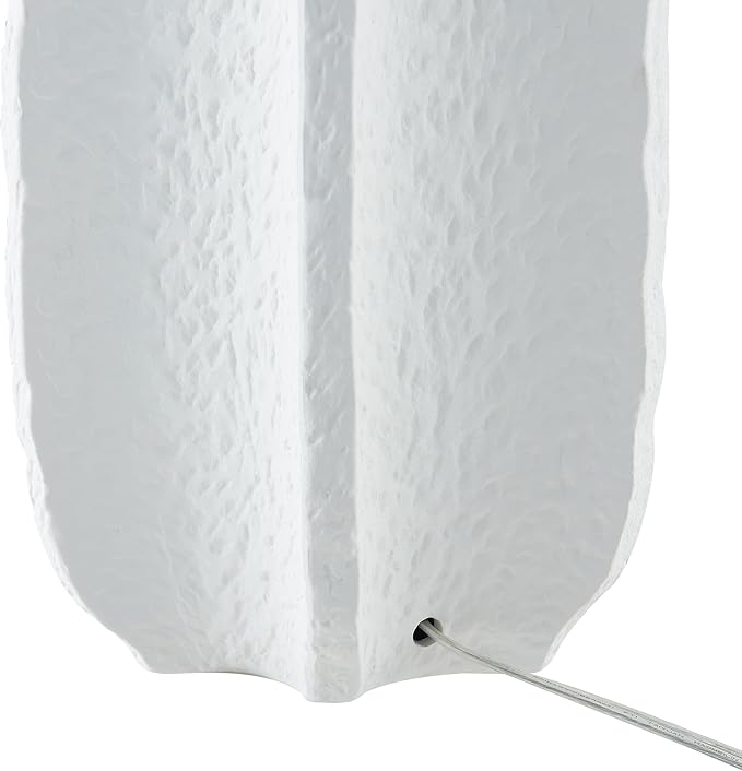 Henn&Hart 24" Tall Table Lamp with Fabric Shade in Flat White/Gold, for Home, Living Room, Bedroom, Entertainment Room, Office, Kitchen, Dining