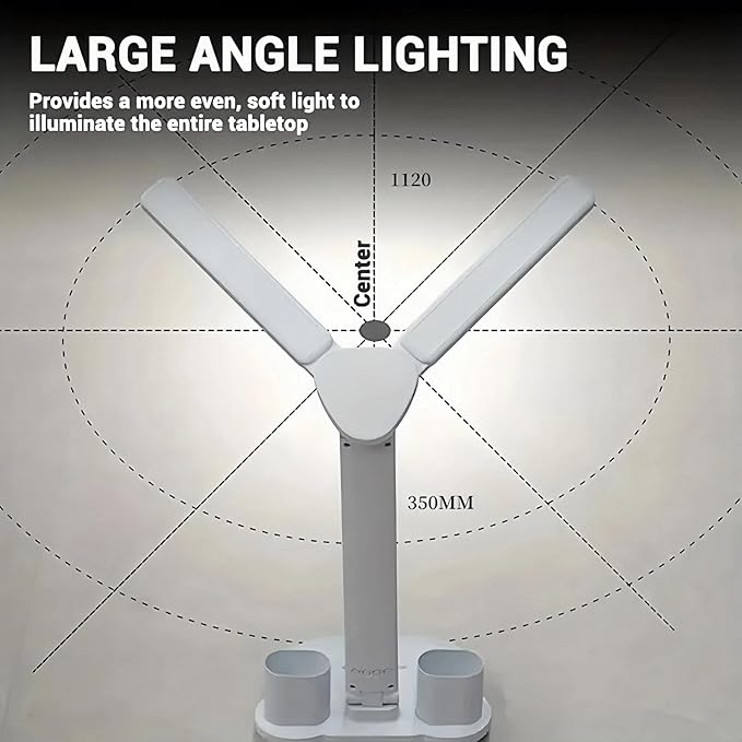 2025 Small Cute LED Desk Lamp for Home Office Essentials, Multifunctional Portable Table Lamp with Touch Sensor, Eye-Care Architect Light/3-Levels Brightness USB Lamps/Night Light(White)