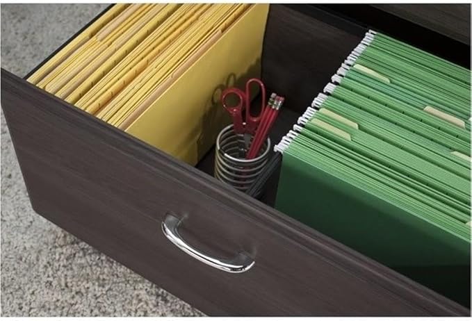Pemberly Row 2 Drawer File Cabinet in Heather Gray