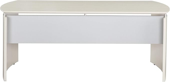 Mayline MND72TSS Medina Curved End Desk, 72"W, Textured Sea Salt Laminate