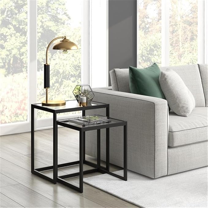 Henn&Hart 24" Tall Two-Tone Table Lamp with Metal Shade in Brass/Matte Black, for Home, Living Room, Bedroom, Entertainment Room, Office, Kitchen, Dining