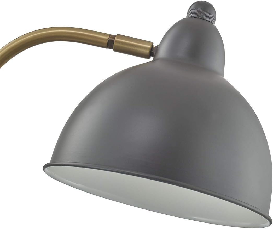 Werner Desk Lamp – Modern Gray Metal Table Lamp, Tripod Design, Commercial Grade Quality for Bedroom or Living Room