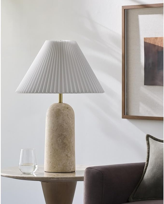 Livabliss x Galey Alix Autumn Laurel Modern Table Lamp, 25" H x 15" W x 15" D, Natural