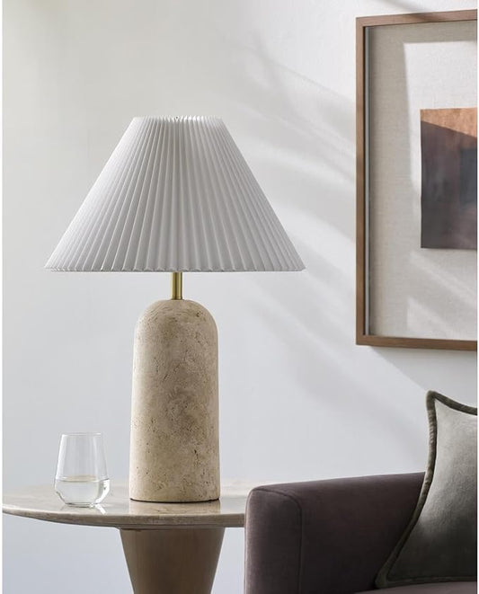 Livabliss x Galey Alix Autumn Laurel Modern Table Lamp, 25" H x 15" W x 15" D, Natural