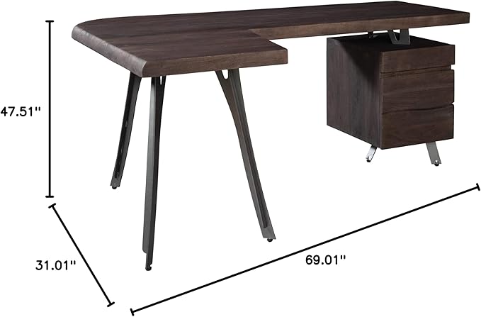 Hekman Writing Desk - Durable Solid Wood Office Table, with File and Box Drawer, Executive Wooden Workstation with Drawers, Home Office Work Desk with Storage, Secretary Table, Home Office Furniture