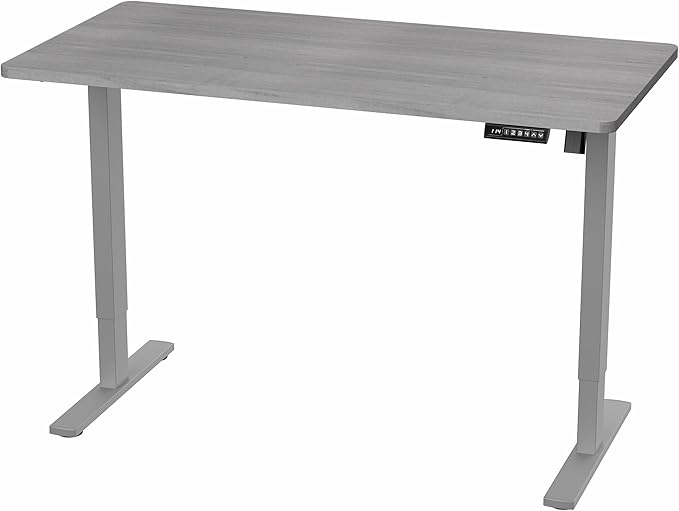 VIVO Electric 55 x 28 in Standing Desk, Memory Height Adjustment, 1B Series, One-Piece Dark Gray Top, Gray Frame, DESK-KIT-1G55G