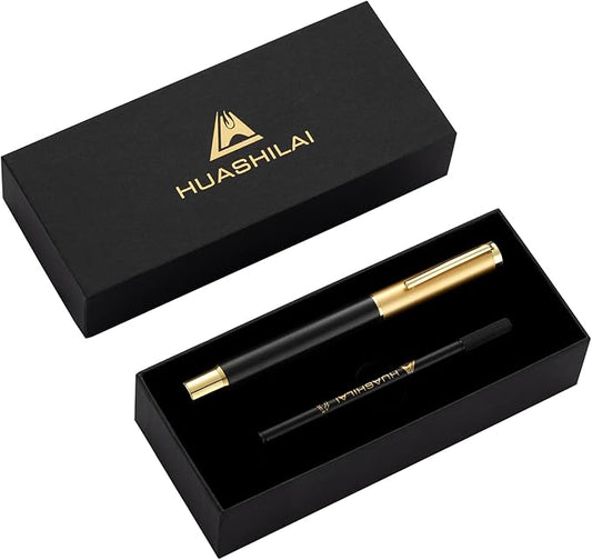 Luxury Wooden and Metal Rollerball Pen Set with Spare Gel Ink Refill,Rosewood,White Oak,Walnut Wood Signature Roller Ball Pen,Business Gift Set for Men and Women (Purple Sandalwood)