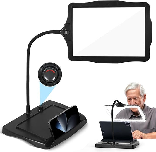Magnifying Glass with Light and Stand 50 Ultra-Bright LEDs Large Magnifying Lamp with Light Magnifying Glass on Stand Hand-Free with 360° Flexible Gooseneck for Close Work Reading Repair Crafts