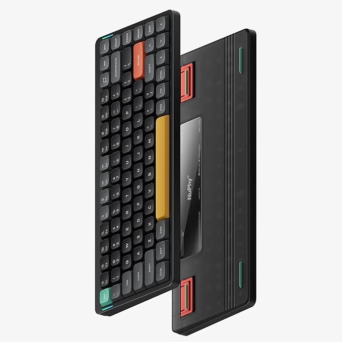 nuphy Air75 V2 Portable 75% Mechanical Keyboard,Wireless Keyboard,Supports Bluetooth/2.4G/USB-C RGB Bluetooth Keyboards,Compatible with Windows/Mac OS/Linux Systems-Gateron Blue Switch