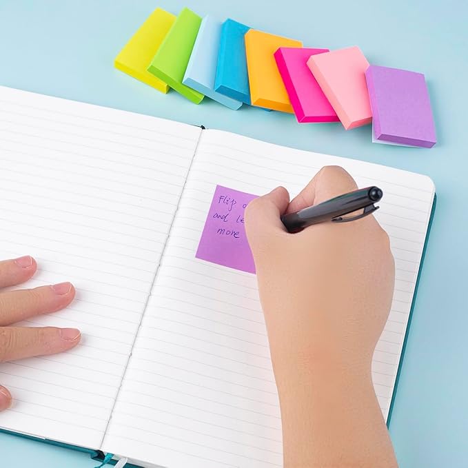 Mini Sticky Notes 1.5x2 Inches, Bright Colors Self-Stick Pads, 24 Pack, 75 Sheets/Pad,1800 Sheets