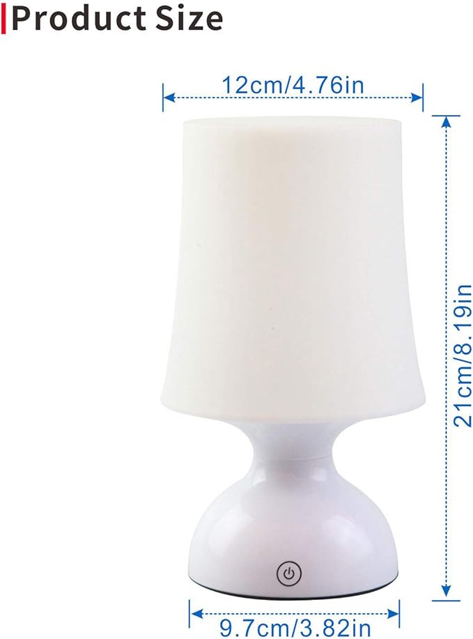 LED Mood Light, Scandinavian Lamp, Battery Powered Night Light, Cordless Night Light, 100% Electrical Safety at Home, Minimalist Table Lamp, Small White Lamp, Gift Ideas
