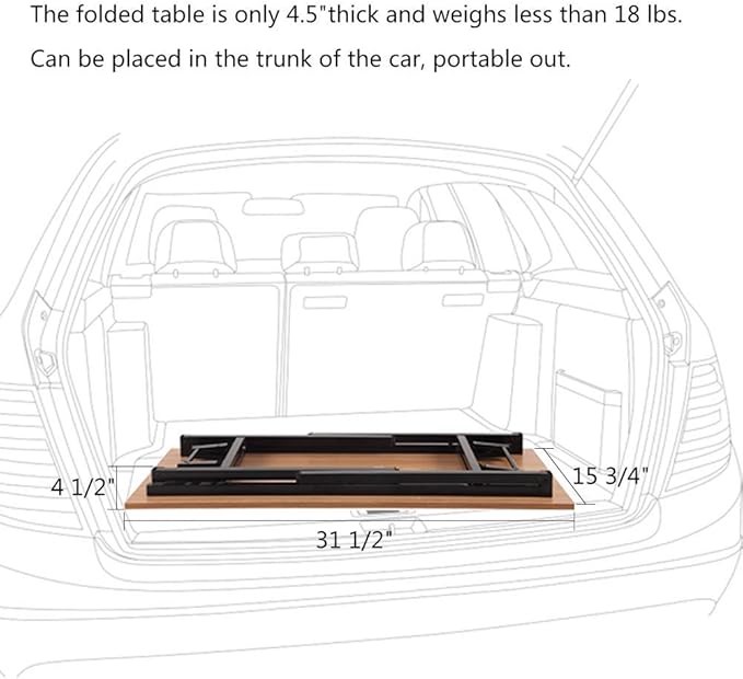 Need Folding Computer Desk - 31.5 Inch Foldable Office Writing Work Study Kids Student Teacher Home Bedroom Table for Small Space, Black
