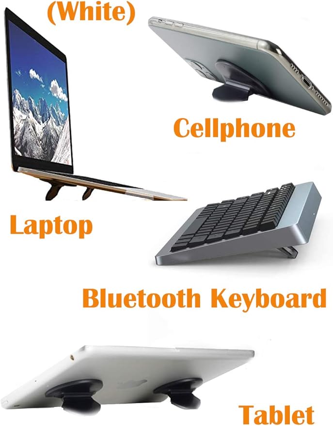 Keyboard Stand Lift Riser,Ergonomic Tilt Keyboard Prop Up Computer Elevator Stand Holder,Mini Invisible Phone Pad Laptop Stand,Foldable Travel Tablet Notebook Mount Cooler for MacBook Dell HP(2,White)