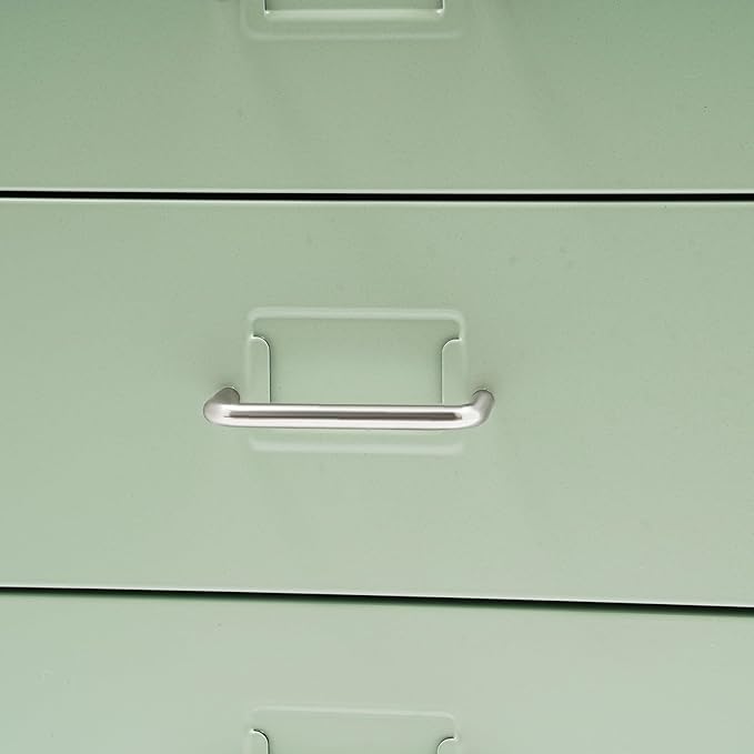 6 Drawers Rolling File Cabinet, Metal Filing Cabinets with Lock, 27 inch H Vertical Filing Organization Under Desk for Home Office, Heavy Duty Metal Storage Cabinet for A4/Letter/Legal Size File