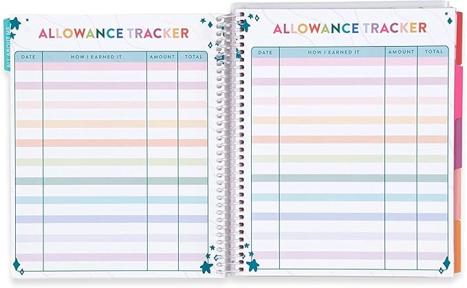 Erin Condren 7x9 Kid's Activity Book - Planetary Pop Classic Interchangeable Cover With Kid-Friendly Plastic Coil. Playtime, Activity Book and Coloring Book