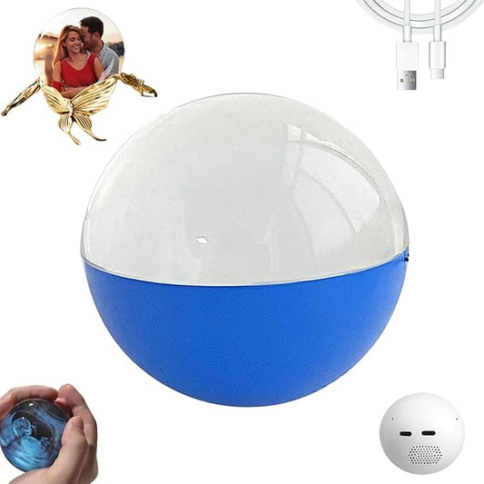 Memory Sphere Lamp, Memory Orb Lamp, Crystal Ball Video Player, 3D Video Photo Display Sphere, Uploadable Videos Photos, LED Night Light for Bedroom Living Room(Green)