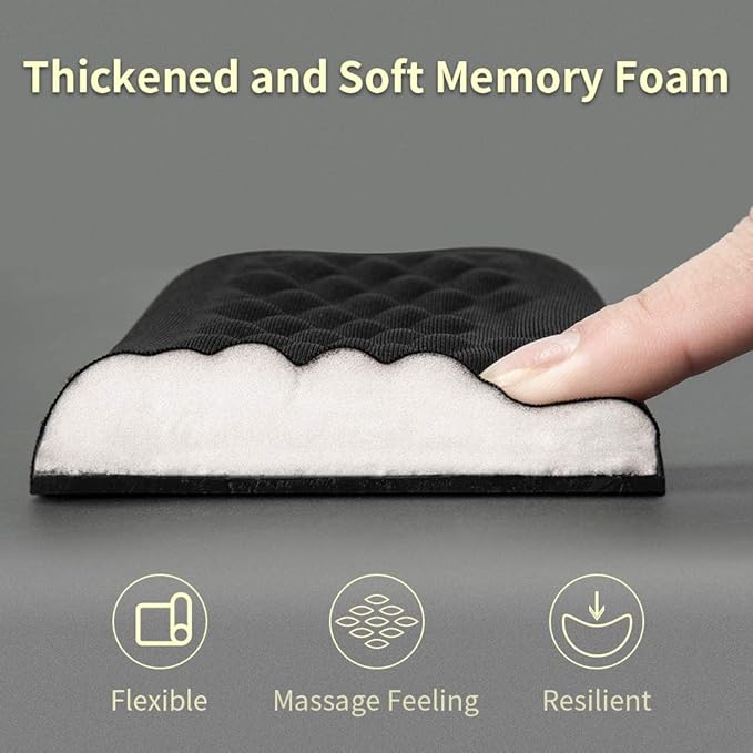 Vaydeer 60%-75% Keyboard Wrist Rest, Memory Foam Hand Rest Support Pad Padded for Office, Computer, Laptop, Mac Typing and Wrist Pain Relief and Repair(14.17inch,Black)