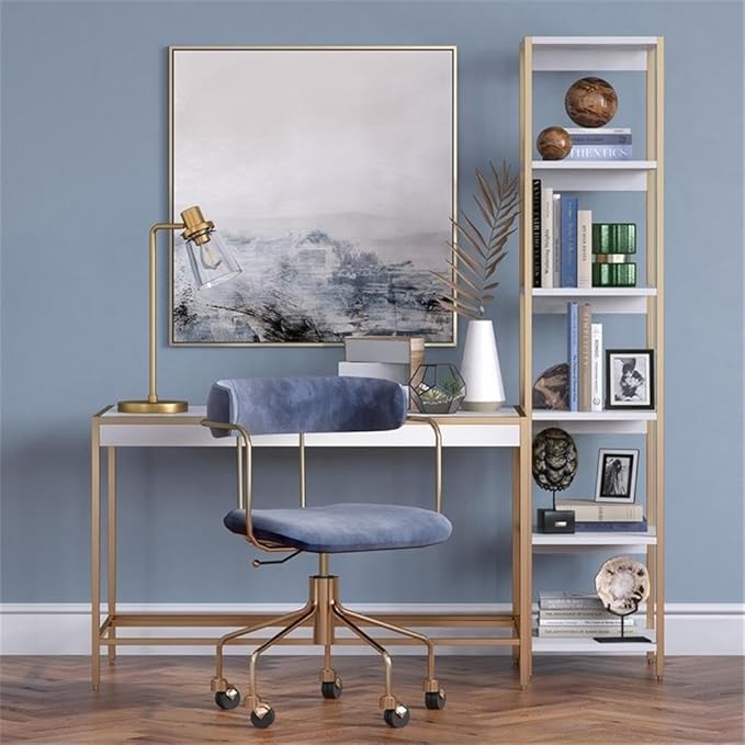 Granville 21" Tall Table Lamp with Glass Shade in Brass/Clear