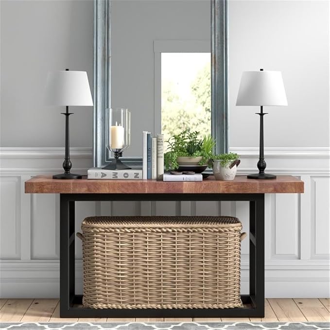 Wilmer 28" Tall Table Lamp with Fabric Shade in Blackened Bronze/White