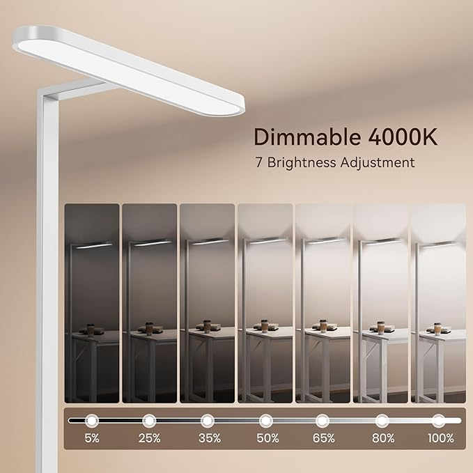 LASTAR Floor Lamp, 7 Brightness Levels Eye-Caring Remote-Control 70'' Led Floor Reading Lamp, 4000K, 9,000LM Standing Lamp Suitable for Living Room, Office, Conference Room, Study, and Piano Room