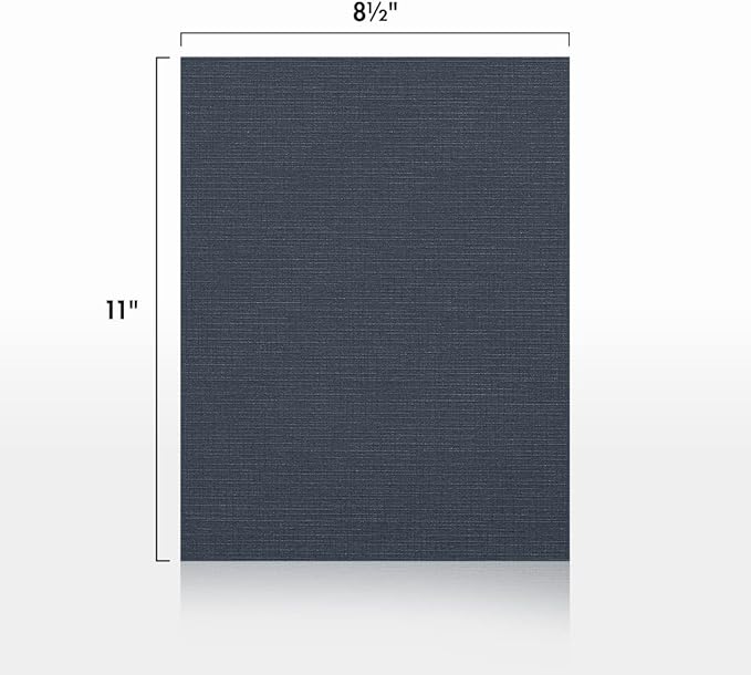 LUXPaper 8.5" x 11" Cardstock | Letter Size | Nautical Blue Linen | 100lb. Cover | 250 Qty