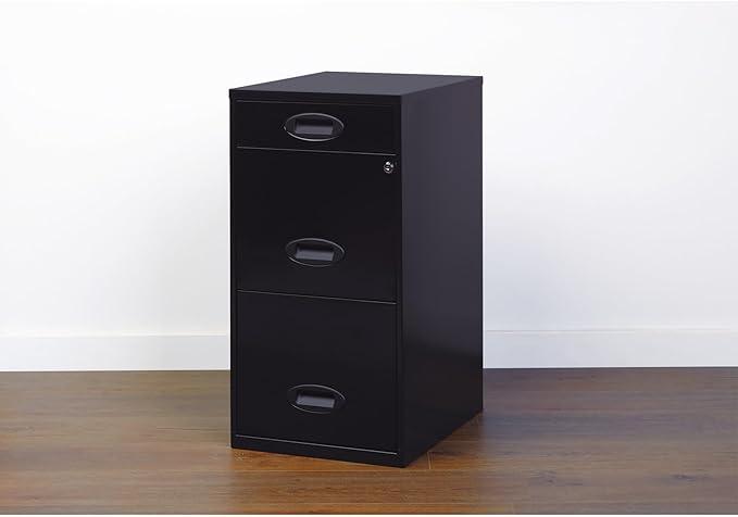 Realspace® SOHO 18"D 3-Drawer Organizer Vertical File Cabinet, Black