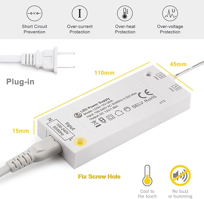 VST Books Lights for Headboard, Bedside Wall Mounted Reading Lamp, Reading Light Touch to Adjust Color Temp (3000K/4000K/6000K) and Brightness, USB/Type-C Charging Ports, 20W Driver, ETL-Listed