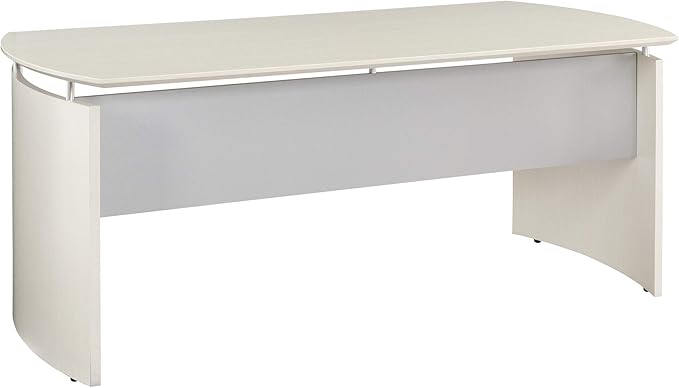 Mayline MND72TSS Medina Curved End Desk, 72"W, Textured Sea Salt Laminate