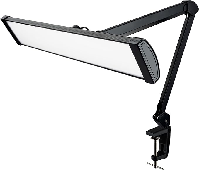 Ultra Bright 4500 Lumens Powerful Professional Eye Care LED Desk Lamp - Brightness Adjustable, Modern Task Light for Home, Beauty, Crafting, Office, Workbench (Daylight, Dimming, Black)