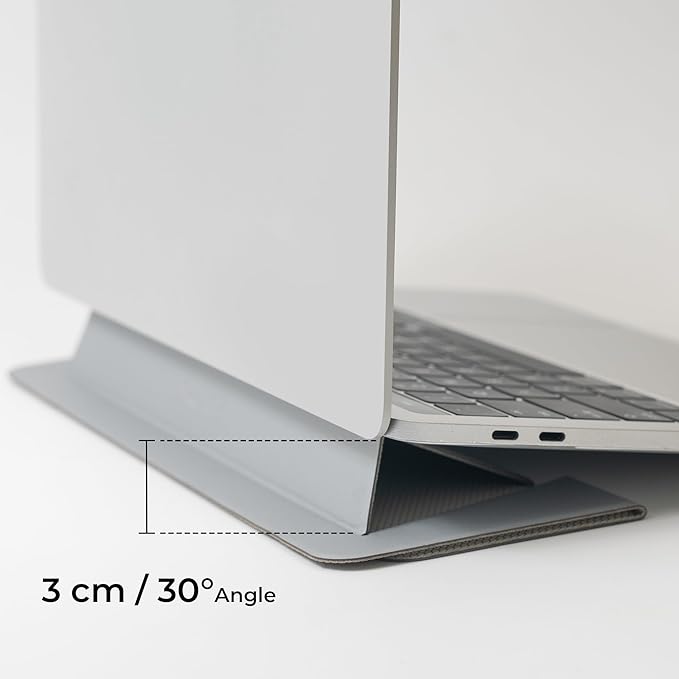 SenseAGE Laptop Stand for Desk, Office, Ergonomic Notebook Stand, Foldable & Portable Travel FlatStand, Lightweight, Anti-Slip, Compatible with MacBook Air, Pro, and Up to 15.4" Laptops (Dusky Rose)