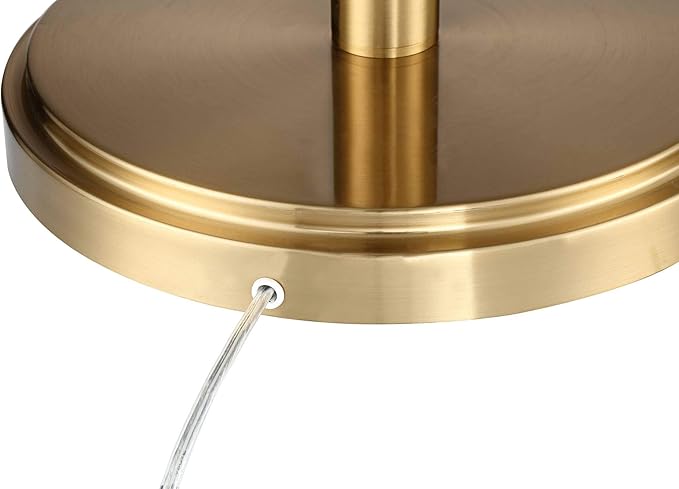 Possini Euro Design Cameron Light Blaster Modern Torchiere Floor Lamp LED 72.25" Tall Warm Antique Brass Matte Black Opal Glass Bowl Pole Light for Living Room Reading House Bedroom Home