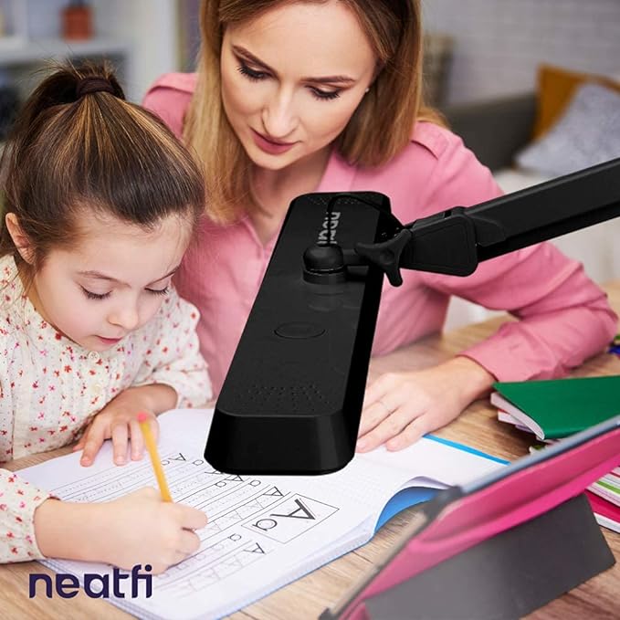 Neatfi XL 2,500 Lumens LED Task Lamp, 22 Inches Wide, 30W, 162 Pcs SMD LED, Eye-Caring, Desk Light with Clamp for Home, Office, and Study Room (Non-CCT, Black)