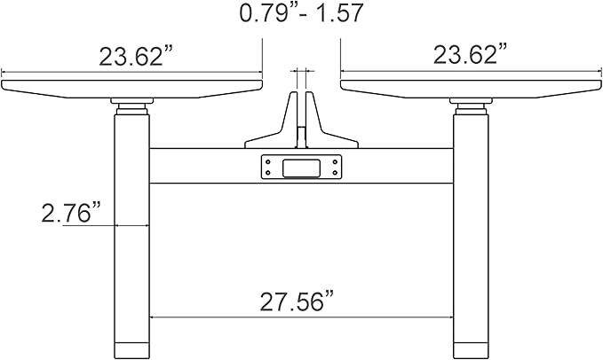 Lift It, 60"x24" Electric Double-Sided, Adjustable Height Standup Office Desk for Office or Home, Dual Motor, 4 Memory Digital Control with USB Charging, Charcoal Pattern Top, Silver Frame