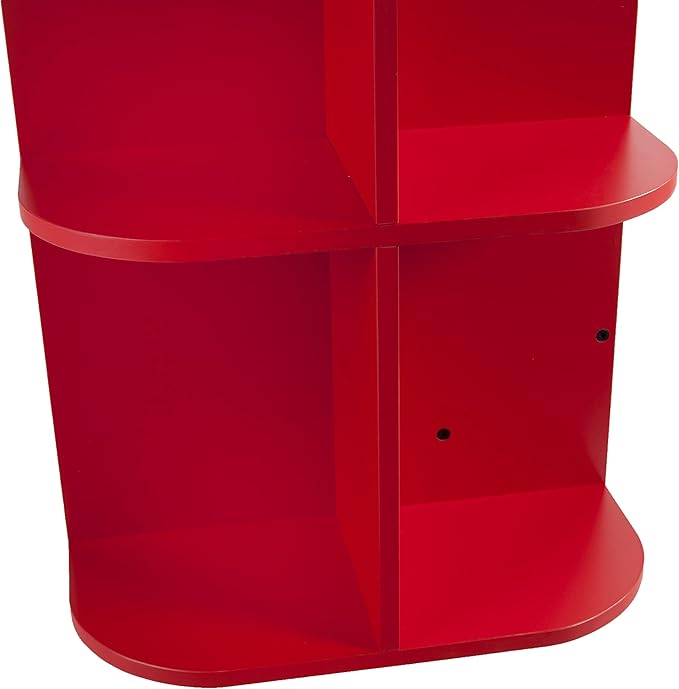 SEI FURNITURE Southern Enterprises Expandable Rolling Sewing Station Craft Table, Red
