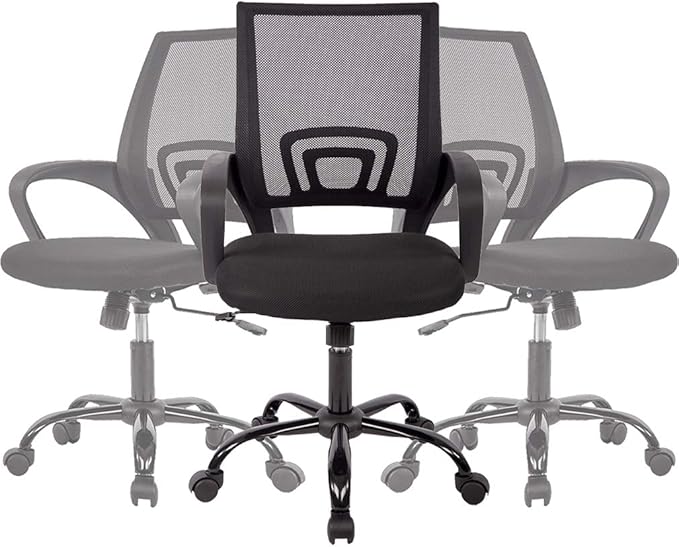 BestOffice Office Chair Desk Chair Mesh Computer Chair Back Support Modern Executive Adjustable Arms Rolling Swivel Chair for Women, Men(3 Pack)