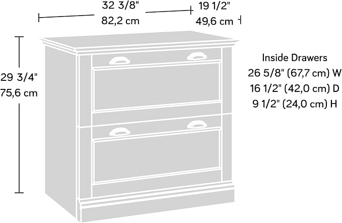 Sauder Barrister Lane Lateral File, White Plank Finish