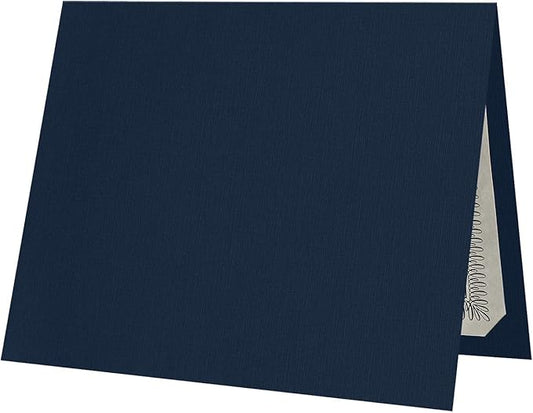 LUXPaper 9.5" x 12" Certificate Holders | Nautical Blue Linen | 100lb. Cover | 25 Qty
