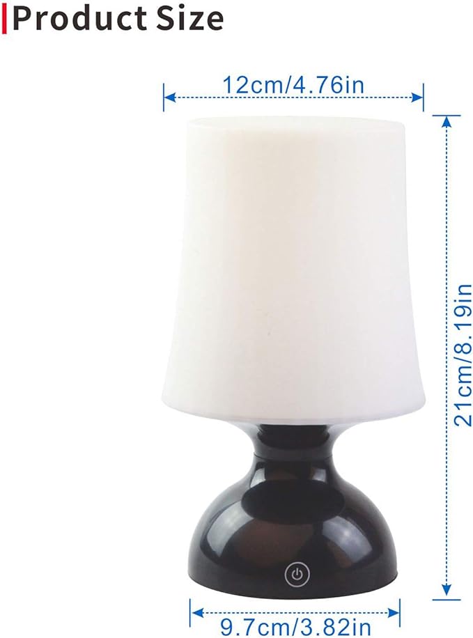 LED Mood Light,Black and White Lamp,Nordic Style Table lamp,Minimalist Desk Lamp,Nursery Night Light,Battery Operated Table Lamp,Children Bedside Gift, Portable LED Lamp