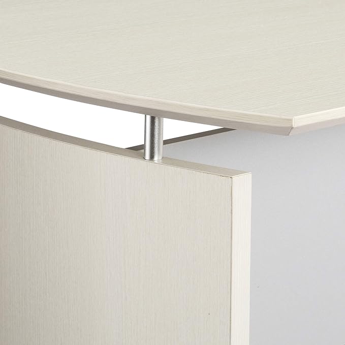 Mayline MND72TSS Medina Curved End Desk, 72"W, Textured Sea Salt Laminate