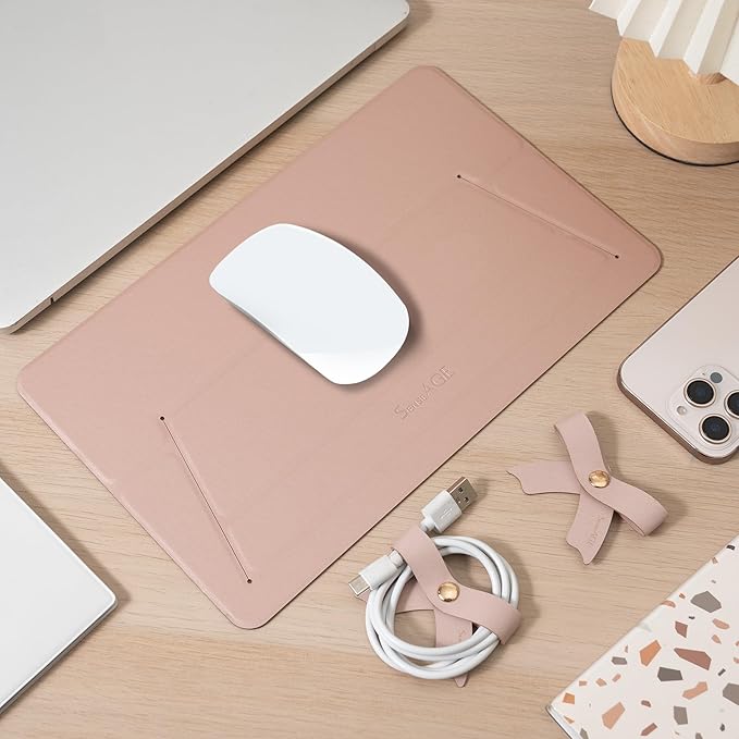 SenseAGE Laptop Stand for Desk, Office, Ergonomic Notebook Stand, Foldable & Portable Travel FlatStand, Lightweight, Anti-Slip, Compatible with MacBook Air, Pro, and Up to 15.4" Laptops (Dusky Rose)
