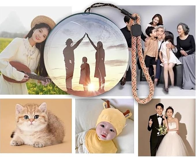Memory Sphere Lamp, Memory Orb Ball, 2.7" Crystal Ball Video Player, Uploadable Videos & Photos, DIY Gift for Anniversary, Birthday (White,Basic Model)