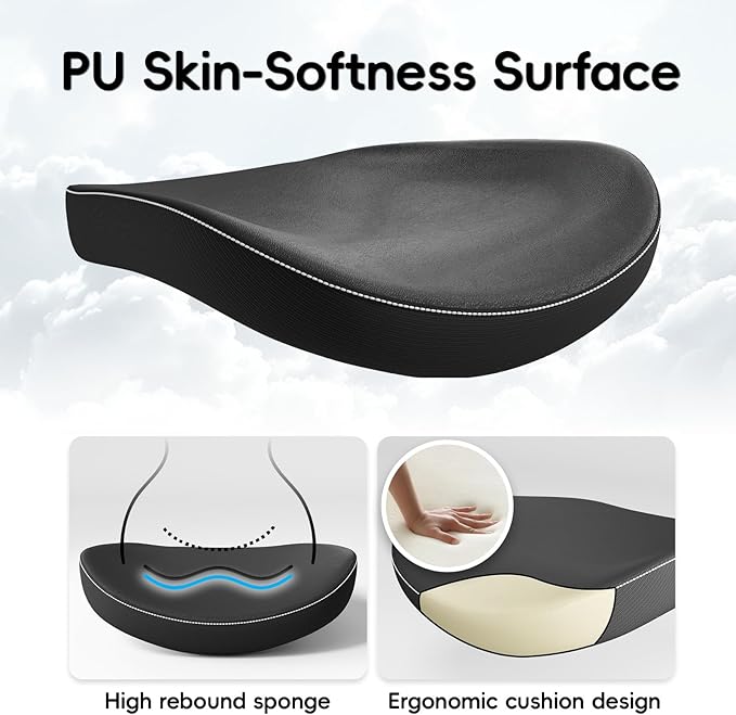 Ergonomic Office Chair-Computer PU Leather X-Shaped Desk Chair-Gaming Chair with Adjustable Flip-up Armrests Lumbar Support Mesh Executive Chair for Long Hours Office (Black-Silver)