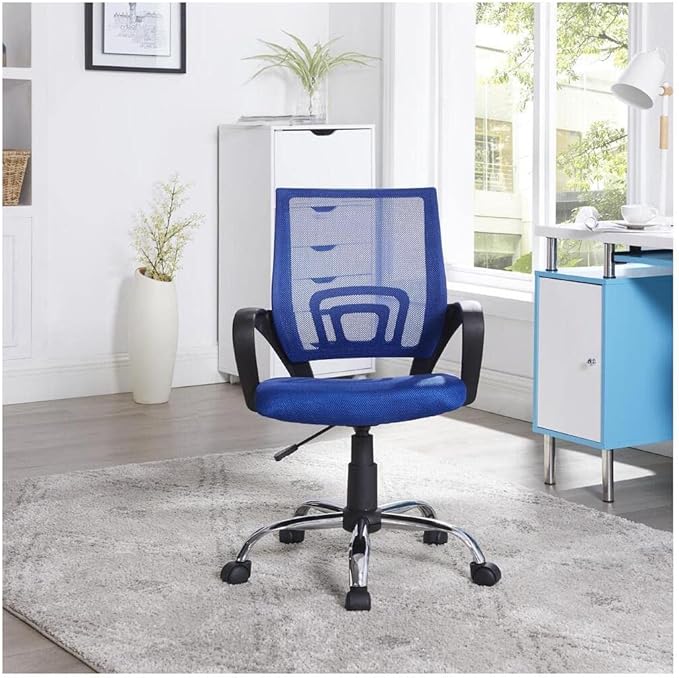 Naomi Home Executive Office Guest Chair Blue/Mid-Back