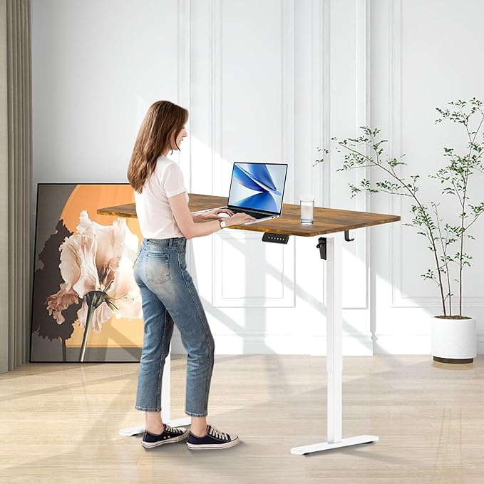 Standing Desk Frame Electric Adjustable Legs, Stand up Desk Frame Workstation Desk Base, Adjustable Standing Desk Legs, 3 Memory Height Settings, with Cable Management Tray, Headphone Hook