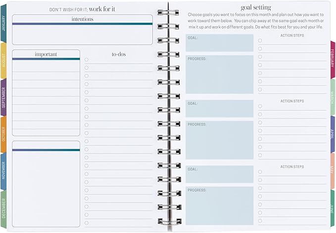 Inspired by Erin Condren 12-Month A5 Weekly Planner (Jul 2025 - Jun 2026), Compact Weekly and Monthly Planner Calendar, 70 Lb. Text Weight Paper, Petal Pop Covers, Wire-O Spiral Binding
