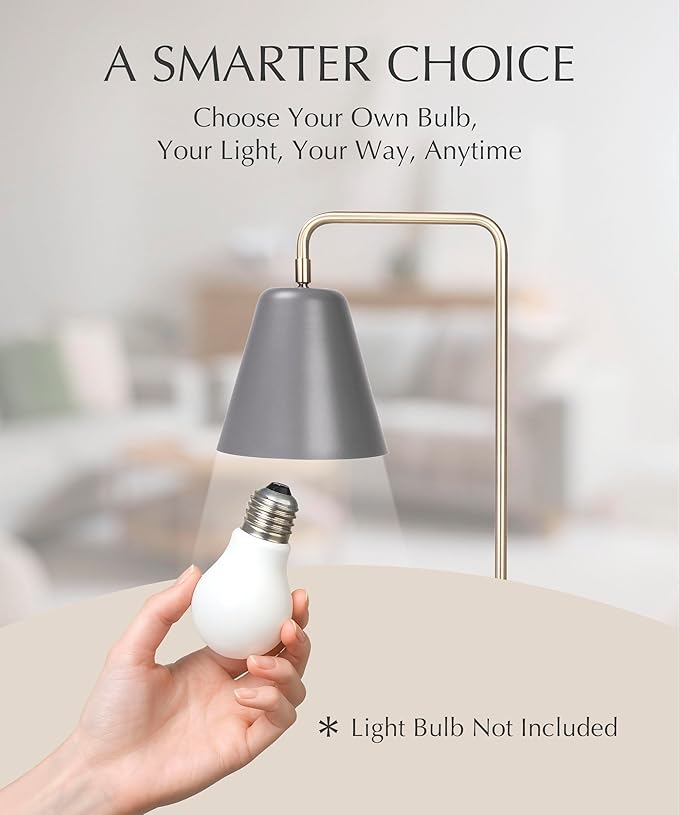 HarvestLand Steady Brass Desk Lamp – Adjustable Industrial Table Lamp with Solid Base, Lamp for nightstand, Desk Lamp Home Office and Bedside Table Lamp