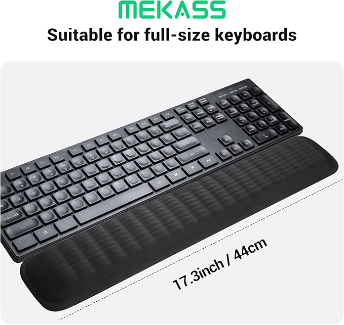MEKASS Keyboard Wrist Rest, Soft Memory Foam Wrist Support for Keyboard, Keyboard Hand Rest Pad for Wrist Pain Relief, Keyboard Wrist Guard for Long Hours of Work, Gaming, Studying(Pink)
