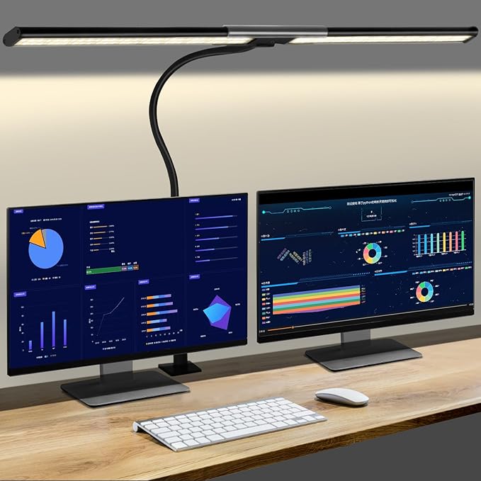LED Desk Lamp for Office Home, an Eye-Protecting Architect's Work Light with Clips,33 inches, 24W,Ultra-Bright 1336 lumens,Adjustable lightTableOffice Desk lamp