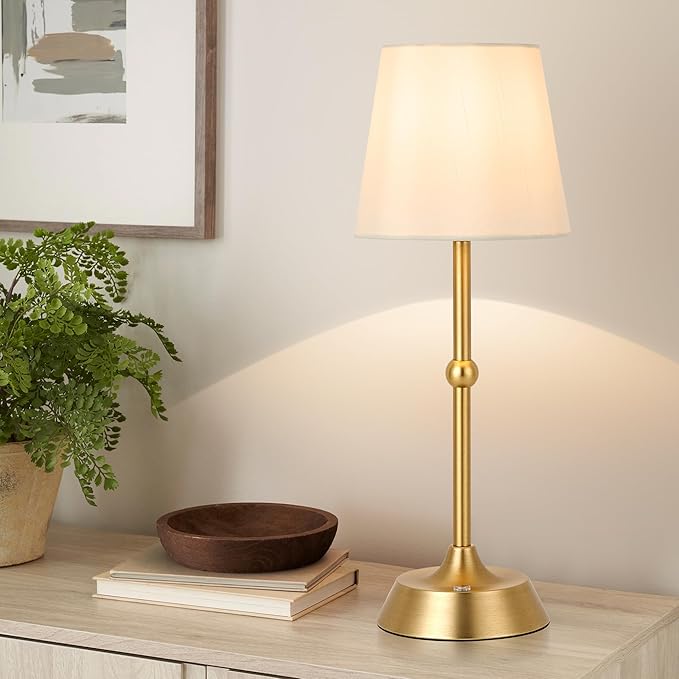 LED Cordless Cold Table Lamp Portable Dimmable Desk Lamp 6000mA Battery Powered Touch Control Table Lamp Dining Room,Bedroom,Bar,Camping,Balcony.(LED Bulb Included)