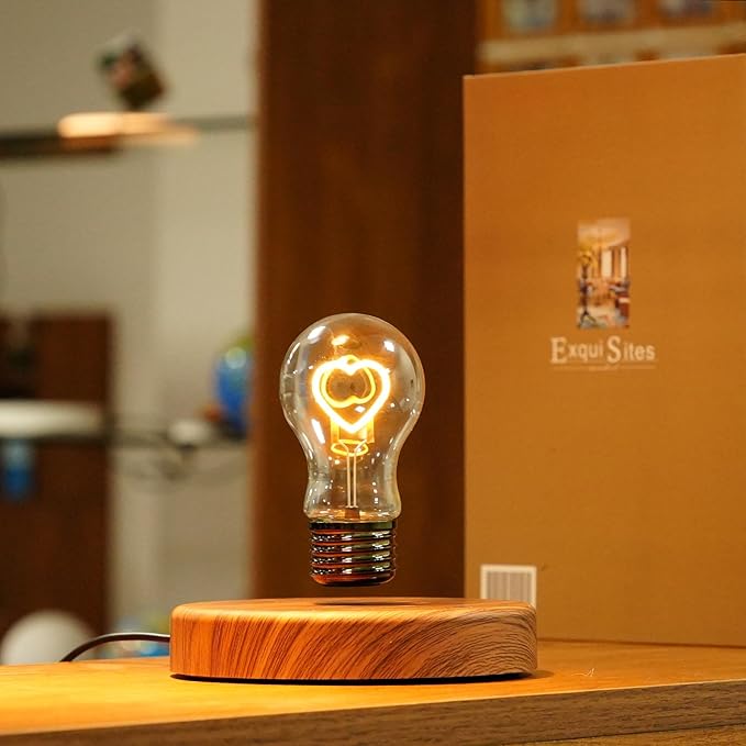 Magnetic Floating LED Light Desk Lamp Table lamp Night Light, 360 Degree Automatic Rotating Light for Unique Gifts Room Home Office Decor Tech Toys